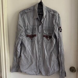 Men’s Affliction Black Premium Graphic Shirt-Size Large